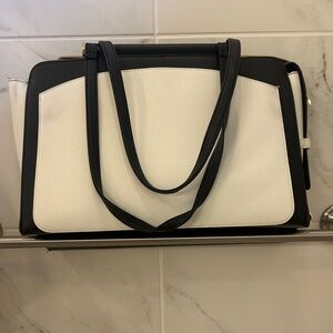 a new day Two-Tone Black and White Laptop Bag